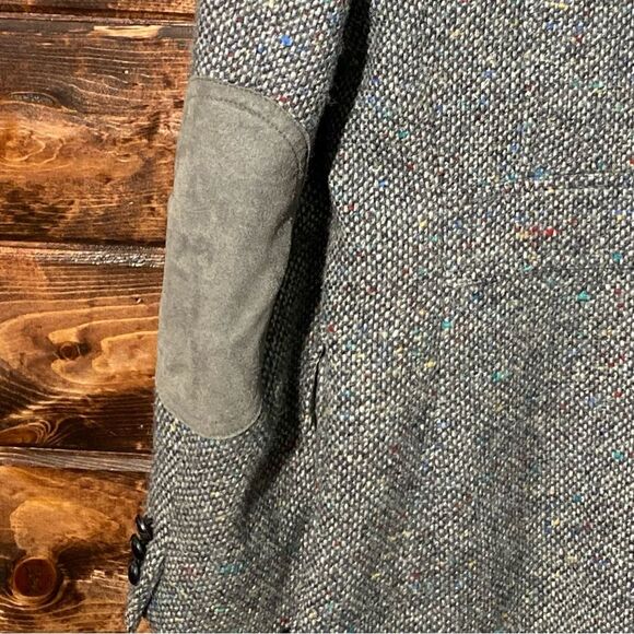 Men's Pendleton 100% Pure Virgin Wool Tweed Gray Blazer Size 44 - Picture 3 of 16